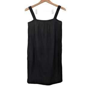 J. CREW Cameron Black Wool Cashmere Sleeveless Mini Shift Sack Dress Size 2